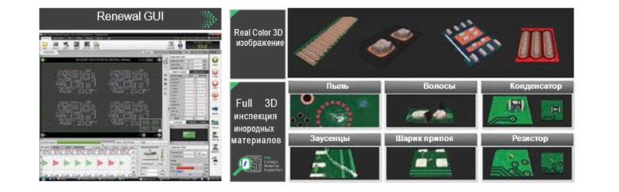 Full 3D-инспекция инородных материалов на всей области платы