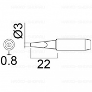 Наконечник N454-T-D для паяльников DASH