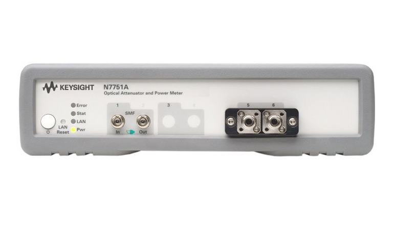 Одноканальный регулируемый аттенюатор и двухканальный измеритель мощности оптических сигналов N7751