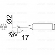 Наконечник N452-T-2C для паяльников DASH