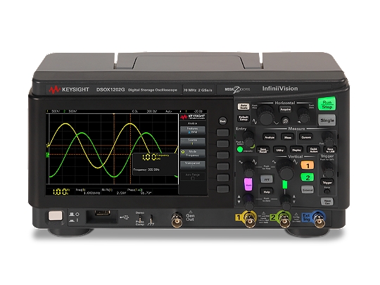 DSOX1202G Осциллограф: 70/100/200 МГц, 2 аналоговых канала, встроенный генератор сигналов специально