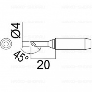 Наконечник N454-T-4C для паяльников DASH