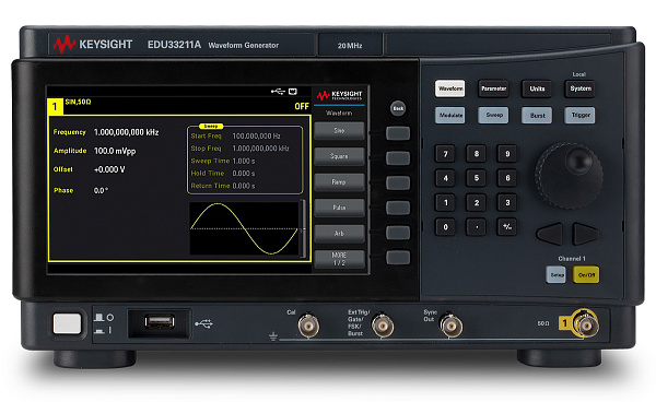EDU33211A Генератор сигналов произвольной и стандартной формы, 20 МГц, 1 канал