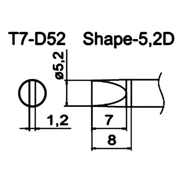 Наконечник T7-D52 для FM-202