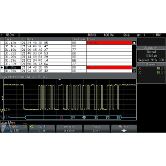 DSOX3AUTO Запуск по сигналам и анализ данных шин CAN/LIN для осциллографов серии InfiniiVision 3000X