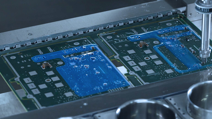 Линия для нанесения и отверждения влагозащитных покрытий